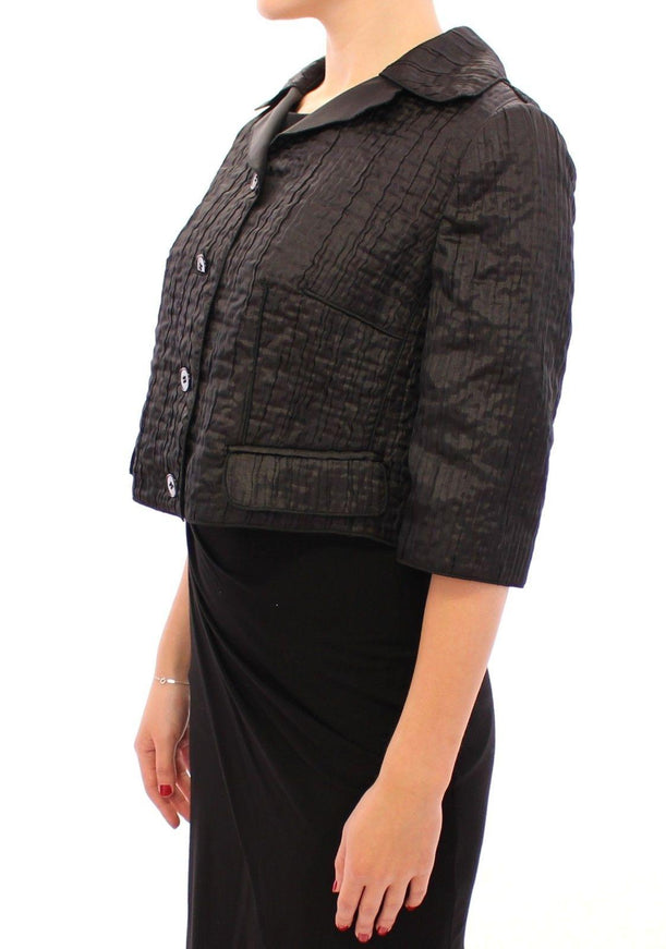 Dolce & Gabbana Black Short Bolero Shrug Jacket Coat