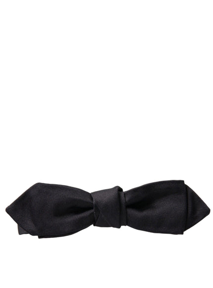 Dolce & Gabbana Black Silk Adjustable Neck Men Papillon Bow Tie - Ellie Belle