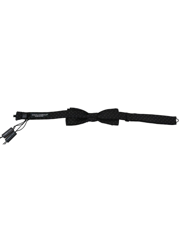Dolce & Gabbana Black Silk Patterned Necktie Men Accessory Bow Tie - Ellie Belle