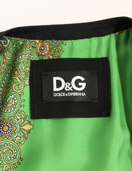 Dolce & Gabbana Black Silk Scarf Back Blazer Jacket