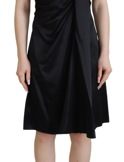 Dolce & Gabbana Black Silk Shift Short Mini Party Dress - Ellie Belle