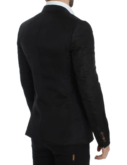 Dolce & Gabbana Black silk slim fit blazer - Ellie Belle