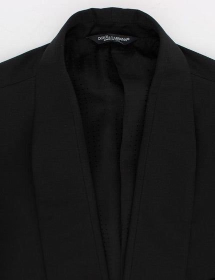 Dolce & Gabbana Black Silk Slim One Button Blazer - Ellie Belle