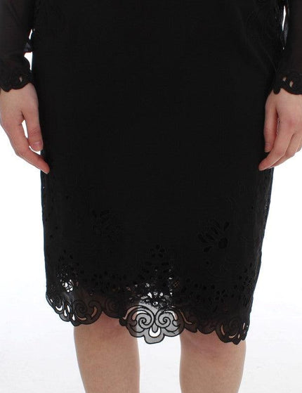 Dolce & Gabbana Black Silk Stretch Sheath Dress - Ellie Belle