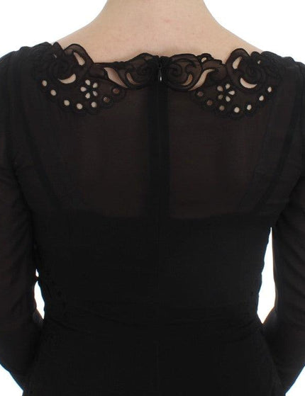 Dolce & Gabbana Black Silk Stretch Sheath Dress - Ellie Belle