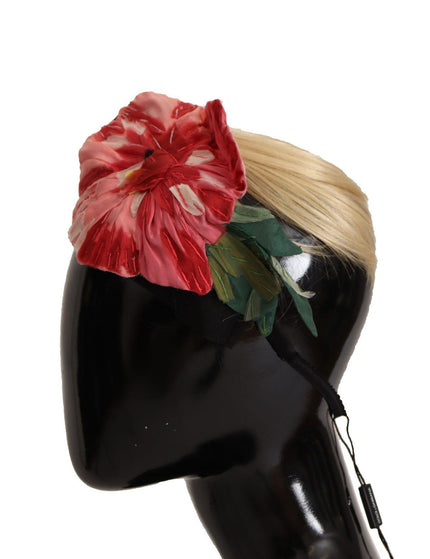 Dolce & Gabbana Black Silk White Hair Parrucchiera Diadem Headband - Ellie Belle
