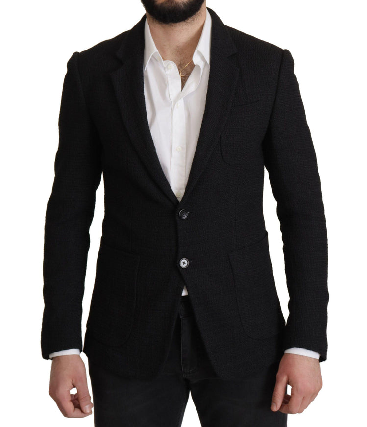 Dolce & Gabbana Black Single Breasted Coat Men Blazer - Ellie Belle