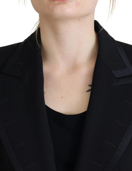 Dolce & Gabbana Black Single Breasted Coat Polyester Jacket - Ellie Belle