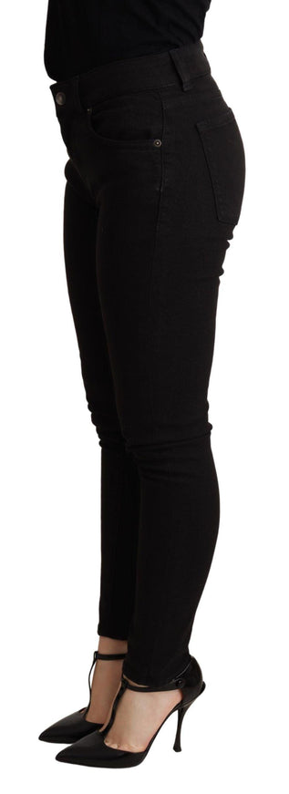 Dolce & Gabbana Black Skinny Denim Cotton Stretch Trouser - Ellie Belle