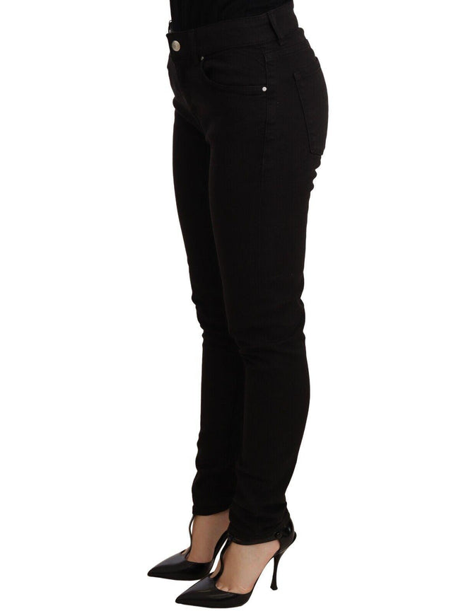 Dolce & Gabbana Black Skinny Denim Logo Cotton Stretch Jeans - Ellie Belle