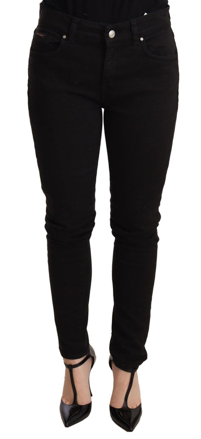 Dolce & Gabbana Black Slim Fit Denim Cotton Stretch Jeans - Ellie Belle