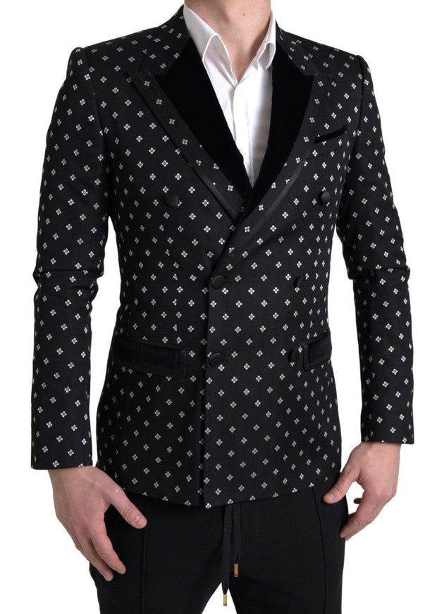 Dolce & Gabbana Black Slim Fit Double Breasted Blazer - Ellie Belle