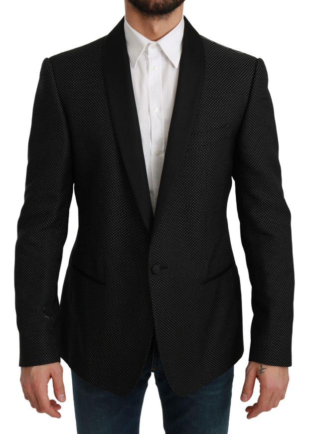 Dolce & Gabbana Black Slim Fit Formal Jacket MARTINI Blazer - Ellie Belle