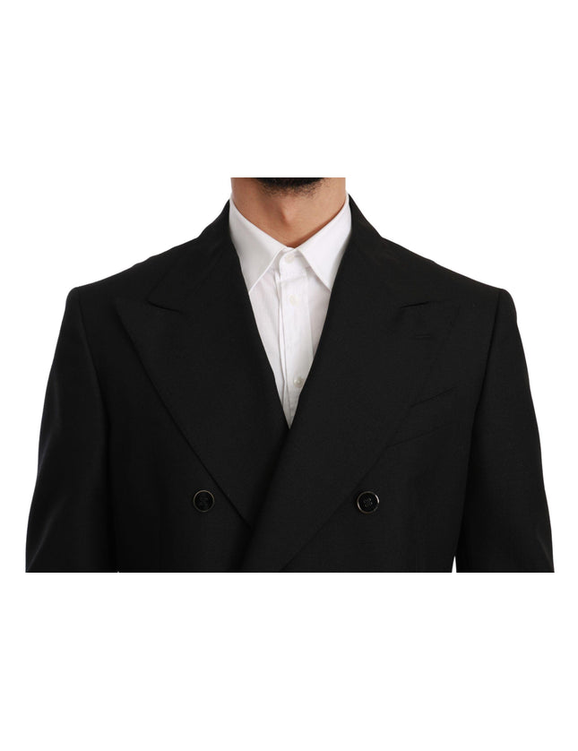 Dolce & Gabbana Black Slim Fit Jacket Coat Wool Blazer - Ellie Belle