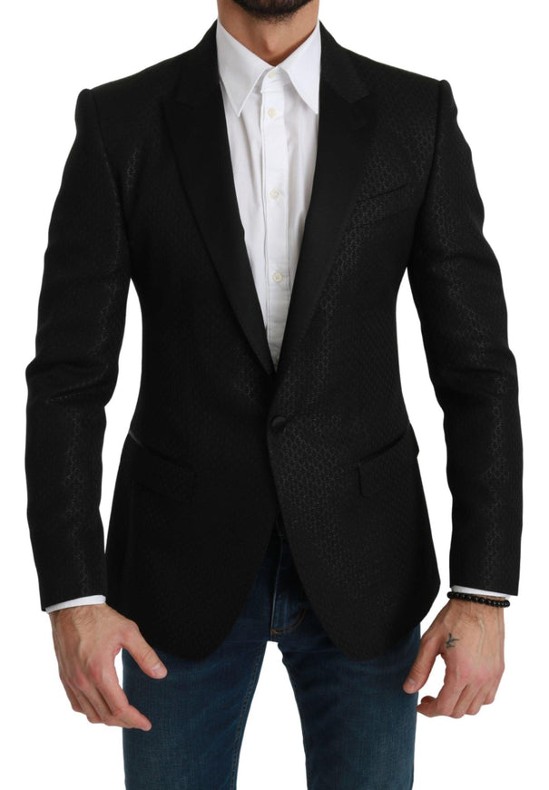 Dolce & Gabbana Black Slim Fit Jacket MARTINI Blazer - Ellie Belle