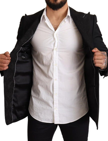 Dolce & Gabbana Black Slim Fit One Button Blazer Jacket - Ellie Belle