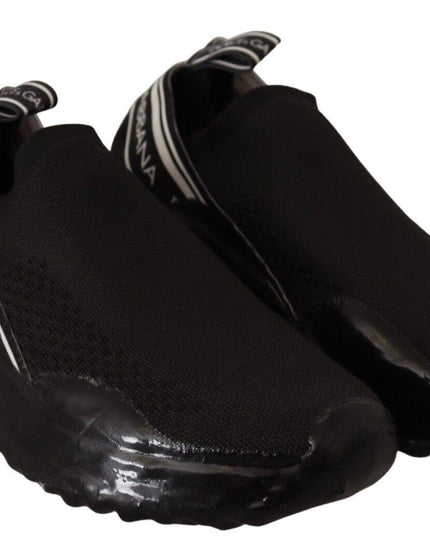 Dolce & Gabbana Black Slip On Women Low Top Sorrento Sneakers Shoes - Ellie Belle