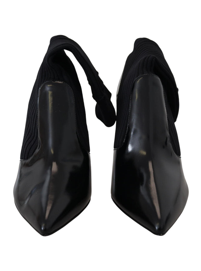 Dolce & Gabbana Black Socks Stiletto Heels Booties Shoes - Ellie Belle