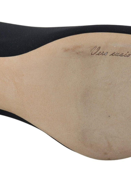 Dolce & Gabbana Black Socks Stretch Crystal Pumps Shoes