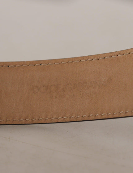 Dolce & Gabbana Black Solid Leather Classic Gold Waist Buckle Belt - Ellie Belle