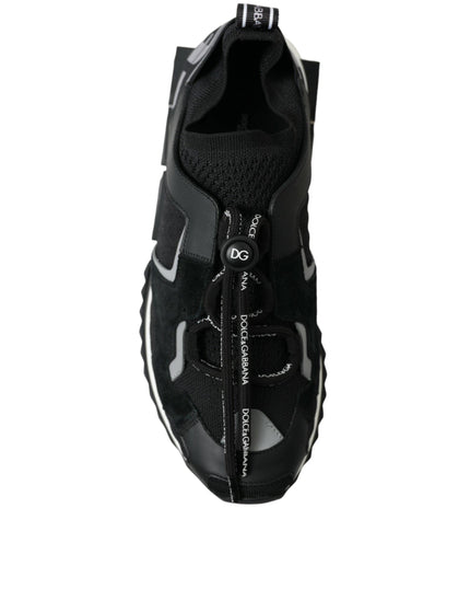 Dolce & Gabbana Black Sorrento Lace Up Low Top Men Sneakers Shoes - Ellie Belle