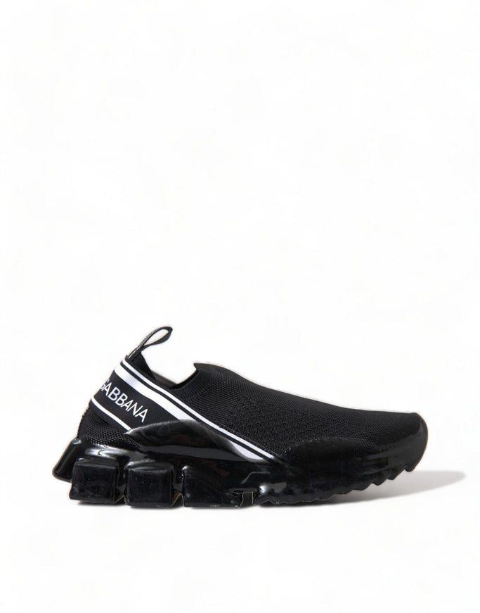 Dolce & Gabbana Black Sorrento Slip On Low Top Sneakers Shoes - Ellie Belle