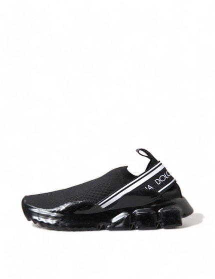 Dolce & Gabbana Black Sorrento Slip On Low Top Sneakers Shoes - Ellie Belle