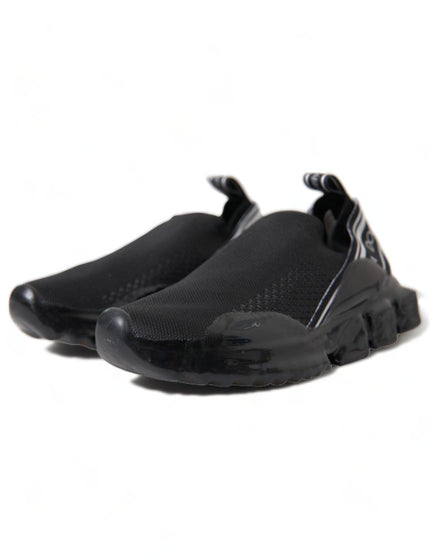Dolce & Gabbana Black Sorrento Slip On Low Top Sneakers Shoes - Ellie Belle