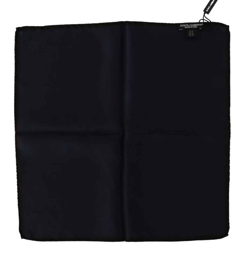 Dolce & Gabbana Black Square Handkerchief 100% Silk Scarf - Ellie Belle