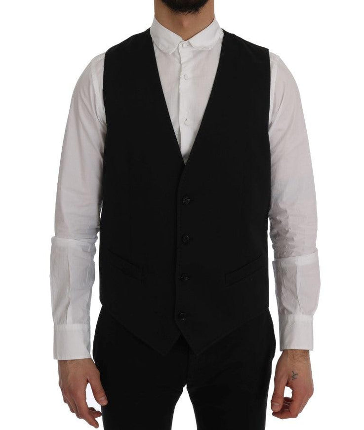 Dolce & Gabbana Black STAFF Cotton Vest - Ellie Belle