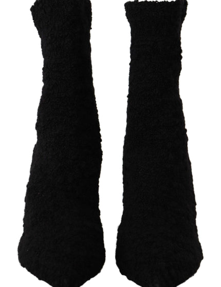 Dolce & Gabbana Black Stiletto Heels Mid Calf Women Boots - Ellie Belle