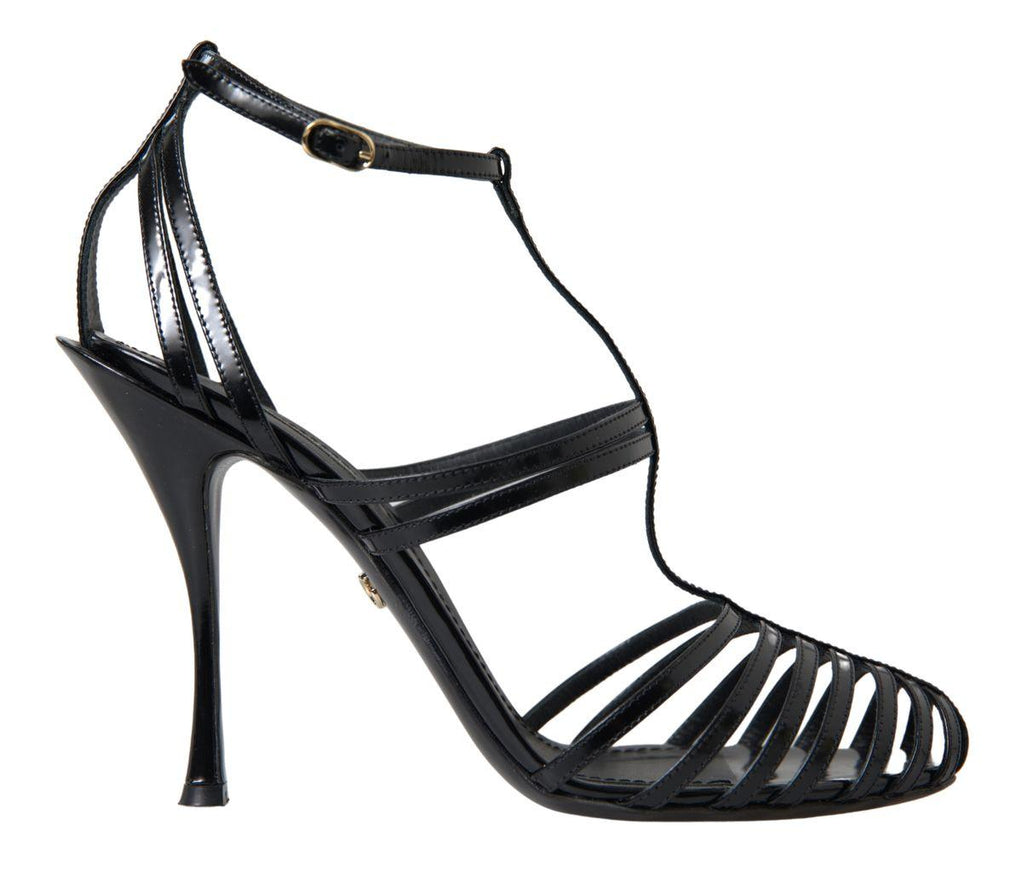 Dolce & Gabbana Black Stiletto High Heels Sandals - Ellie Belle