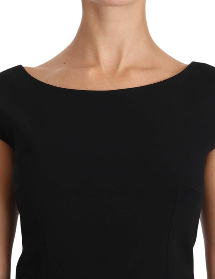 Dolce & Gabbana Black Stretch Fit Flare Gown Maxi - Ellie Belle