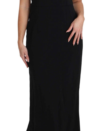 Dolce & Gabbana Black Stretch Fit Flare Gown Maxi - Ellie Belle