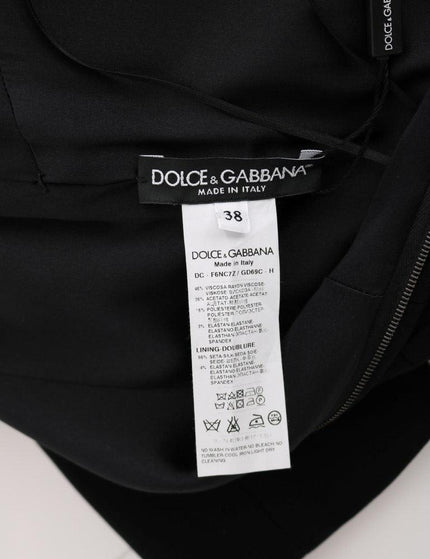 Dolce & Gabbana Black Stretch Shift Long Maxi Dress - Ellie Belle