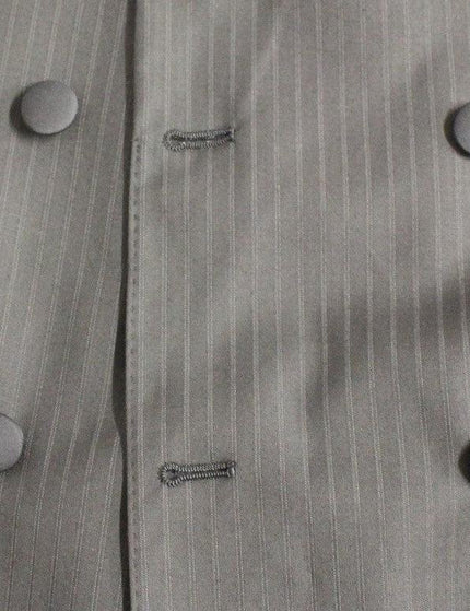 Dolce & Gabbana Black Striped Double Breasted Slim Fit Suit - Ellie Belle