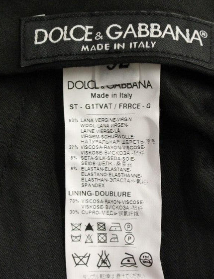 Dolce & Gabbana Black Striped Double Breasted Slim Fit Suit - Ellie Belle