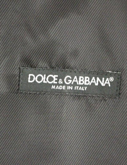 Dolce & Gabbana Black Striped Wool Logo Vest - Ellie Belle