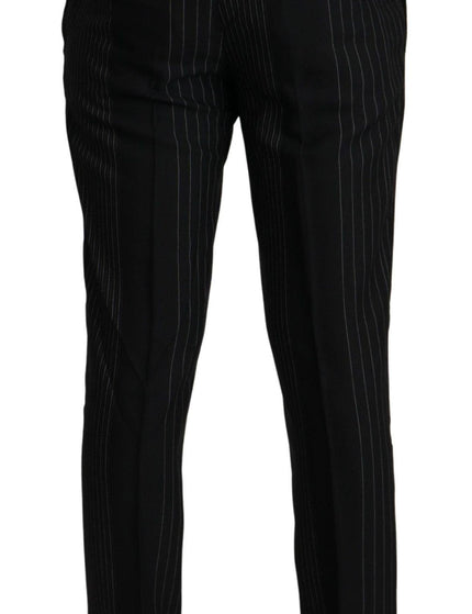 Dolce & Gabbana Black Stripes Rayon Formal 2 Piece Suit - Ellie Belle