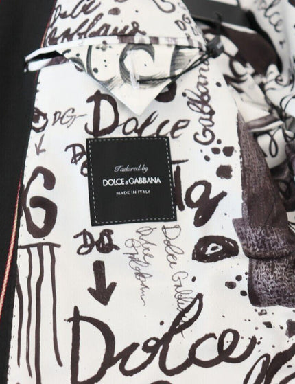 Dolce & Gabbana Black Stripes Viscose Double Breasted Blazer - Ellie Belle