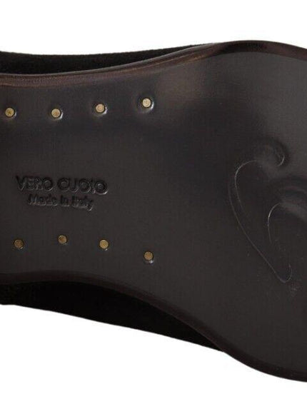 Dolce & Gabbana Black Suede Leather Chelsea Mens Boots Shoes