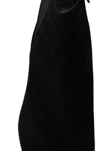 Dolce & Gabbana Black Suede Leather Chelsea Mens Boots Shoes