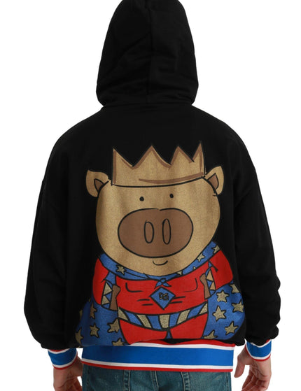 Dolce & Gabbana Black Sweater Pig of the Year Hooded - Ellie Belle
