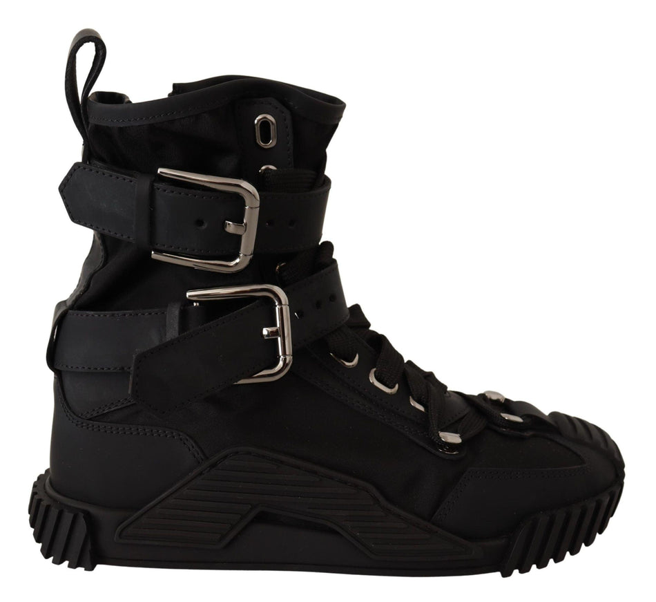 Dolce & Gabbana Black Trekking Boots High Cut Sneakers Shoes - Ellie Belle