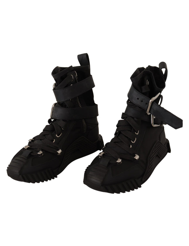Dolce & Gabbana Black Trekking Boots High Cut Sneakers Shoes - Ellie Belle