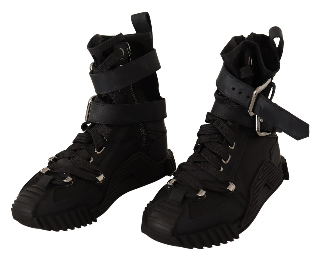 Dolce & Gabbana Black Trekking Boots High Cut Sneakers Shoes - Ellie Belle