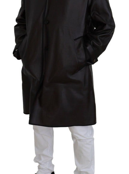 Dolce & Gabbana Black Trench Hooded Parka Cotton Jacket