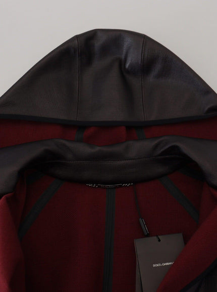 Dolce & Gabbana Black Trench Hooded Parka Cotton Jacket