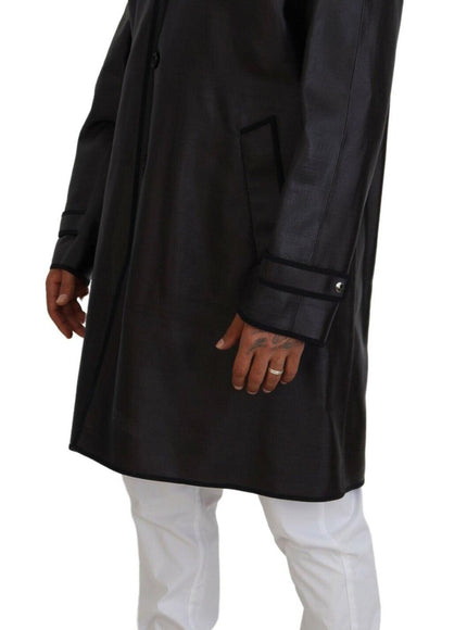 Dolce & Gabbana Black Trench Hooded Parka Cotton Jacket