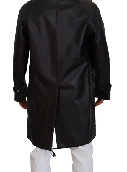 Dolce & Gabbana Black Trench Hooded Parka Cotton Jacket